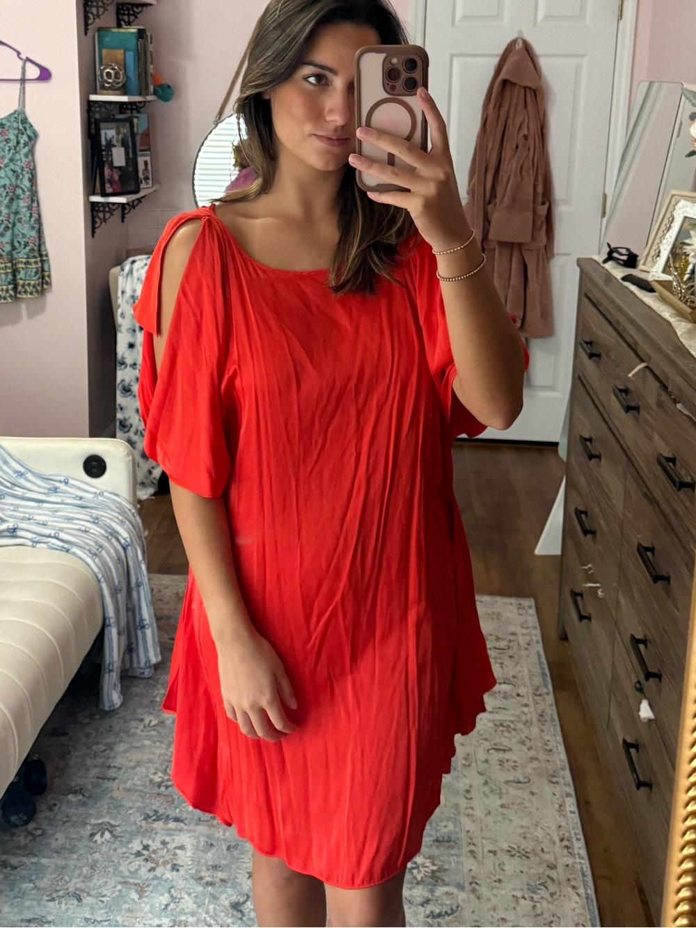 BCBGMaxAzria Anaya Poppy Red Mini Dress